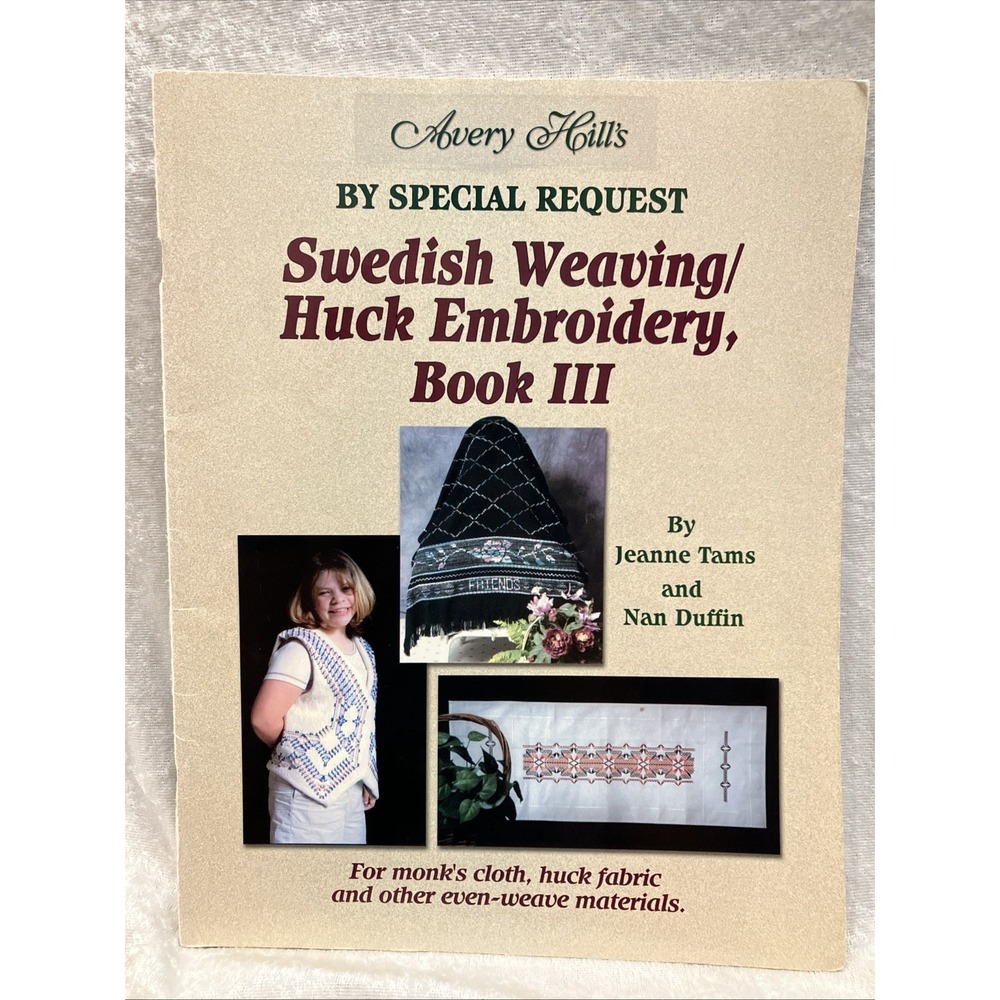 Swedish Weaving Huck Embroidery Book 3 Tams Duffin VTG 2000 Craft Pattern Book